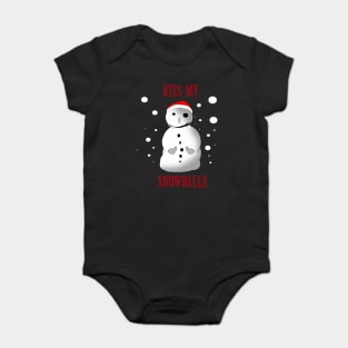 Funny Snowman Ugly Sweater Baby Bodysuit